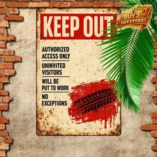 No Trespassing Tired Of Hiding Bodies Funny 8x12 Aluminum Metal Sign