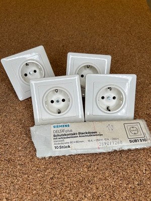 Neu 2x Siemens Delta plus SCHUKO-Steckdosen 5UB1510 5UB1 titanweiß