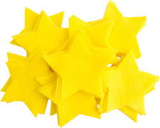 1 Inch 140Pc Felt Stars Yellow 