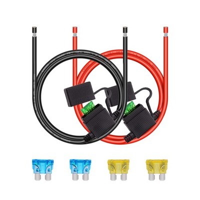 10 Gauge Fuse Holder - 10 AWG Inline Heavy Duty Wire Fuse Holder with 30 AMP ...