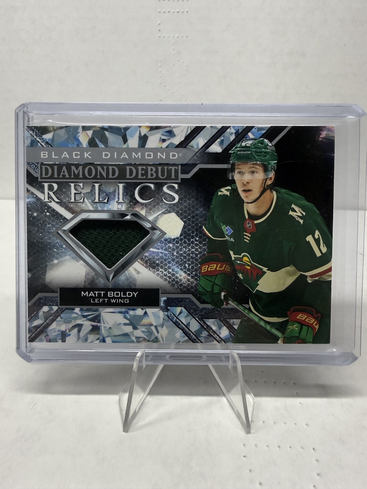 2022-23 Upper Deck Black Diamond Debut Relics Matt Boldy #DD-BO Rookie RC