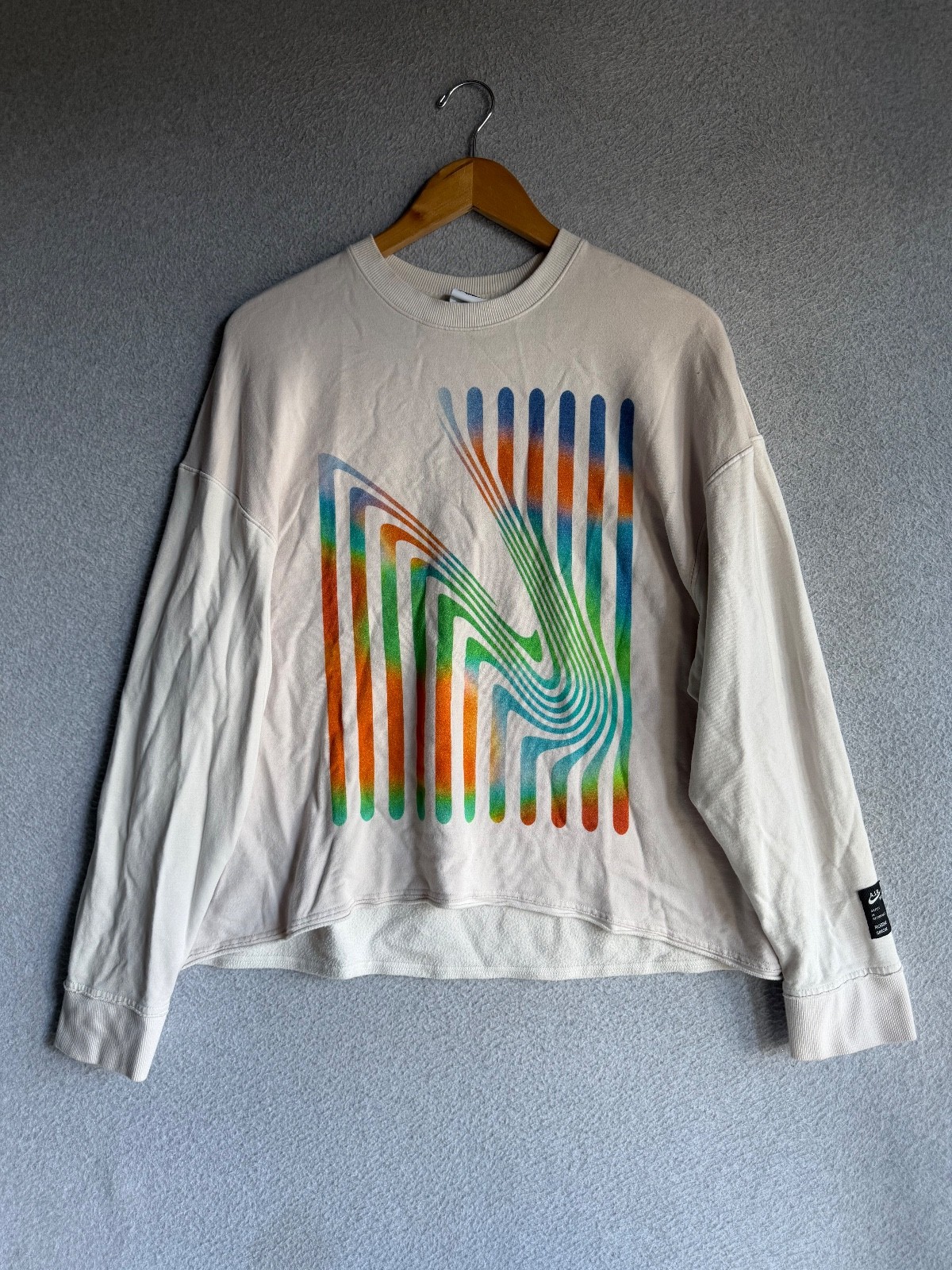 Nike Yoga Sweatshirt Large Women Luxe AIR Fleeve Crew Robbie Simon