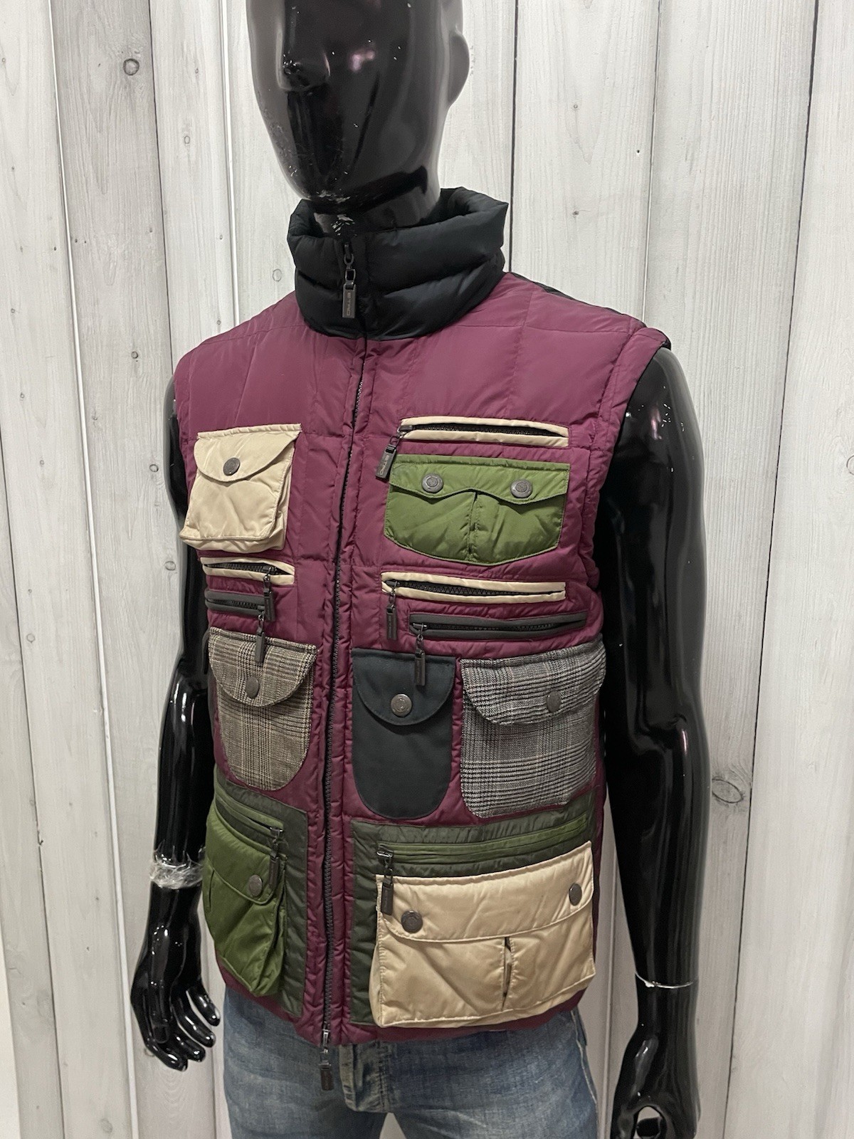 Etro Milano Mens Feather Patchwork Multi Pocket V… - image 22