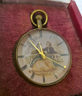 Vintage Tischuhr/Taschenuhr-Design Mechanisch,17 Jewels funktioniert einwandfrei