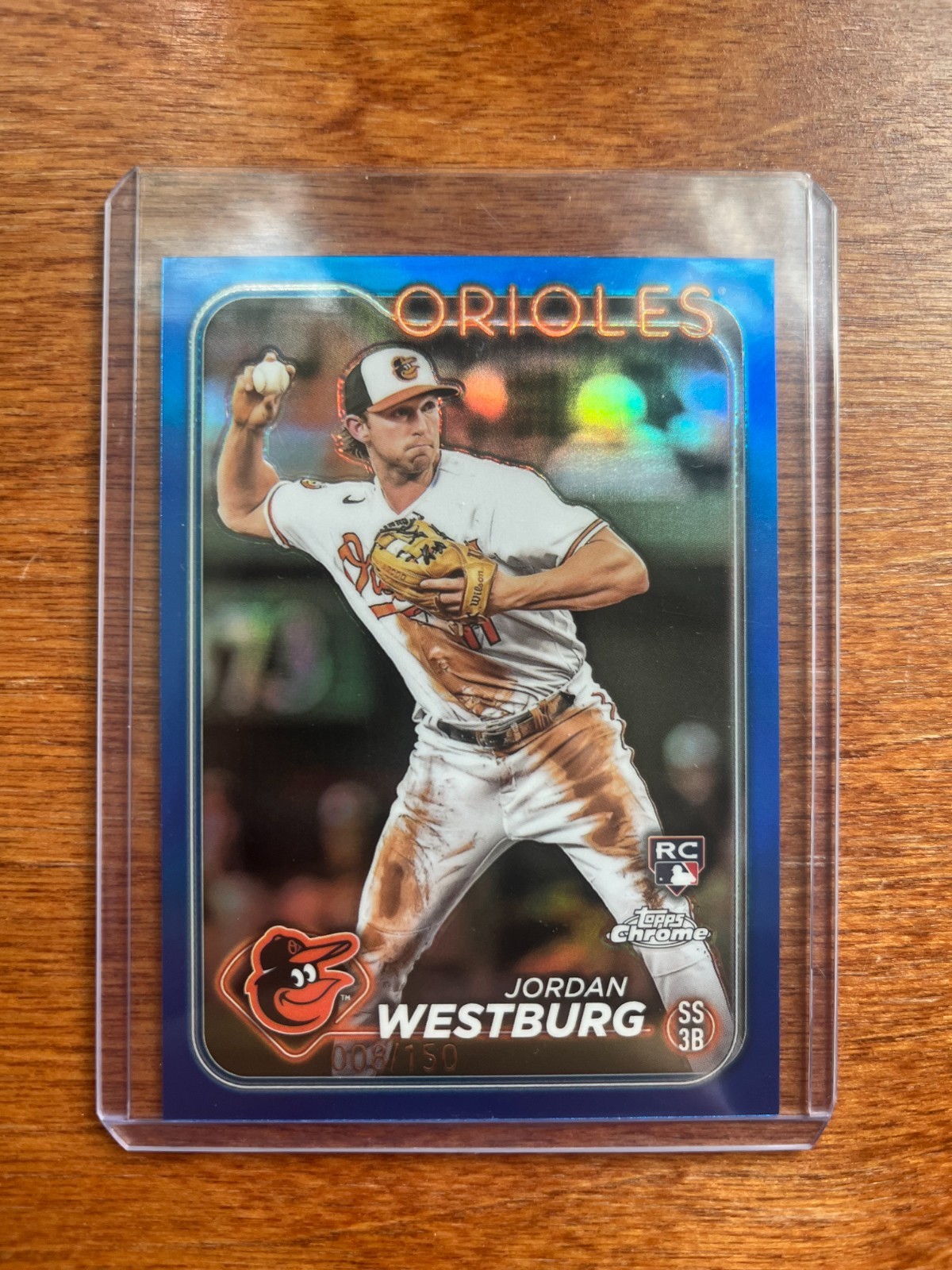 2024 Topps Chrome Jordan Westburg Rookie Blue Refractor /150 No. 277
