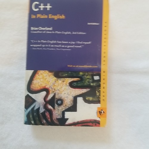 C++ in Plain English by Brian R. Overland (2000, Trade Paperback)