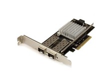 StarTech.com 10G Network Card, 2x 10G Open SFP Multimode LC Fiber Connector,