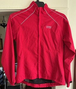 Gore Bike Wear Windstopper Active Shell Cycling Jacket Red Womens Medium