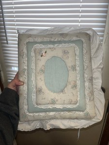 Vintage Quilted Fabric, Baby Photo Album 12in X 10in 