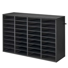 Literature Organizer, 36 Compartments Office Mailbox with Detachable Shelves, Wo
