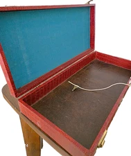 MAH JONG, MAH JONGG, MAHJONG SET WITH WHITE TILES & VINTAGE CASE & TRAYS