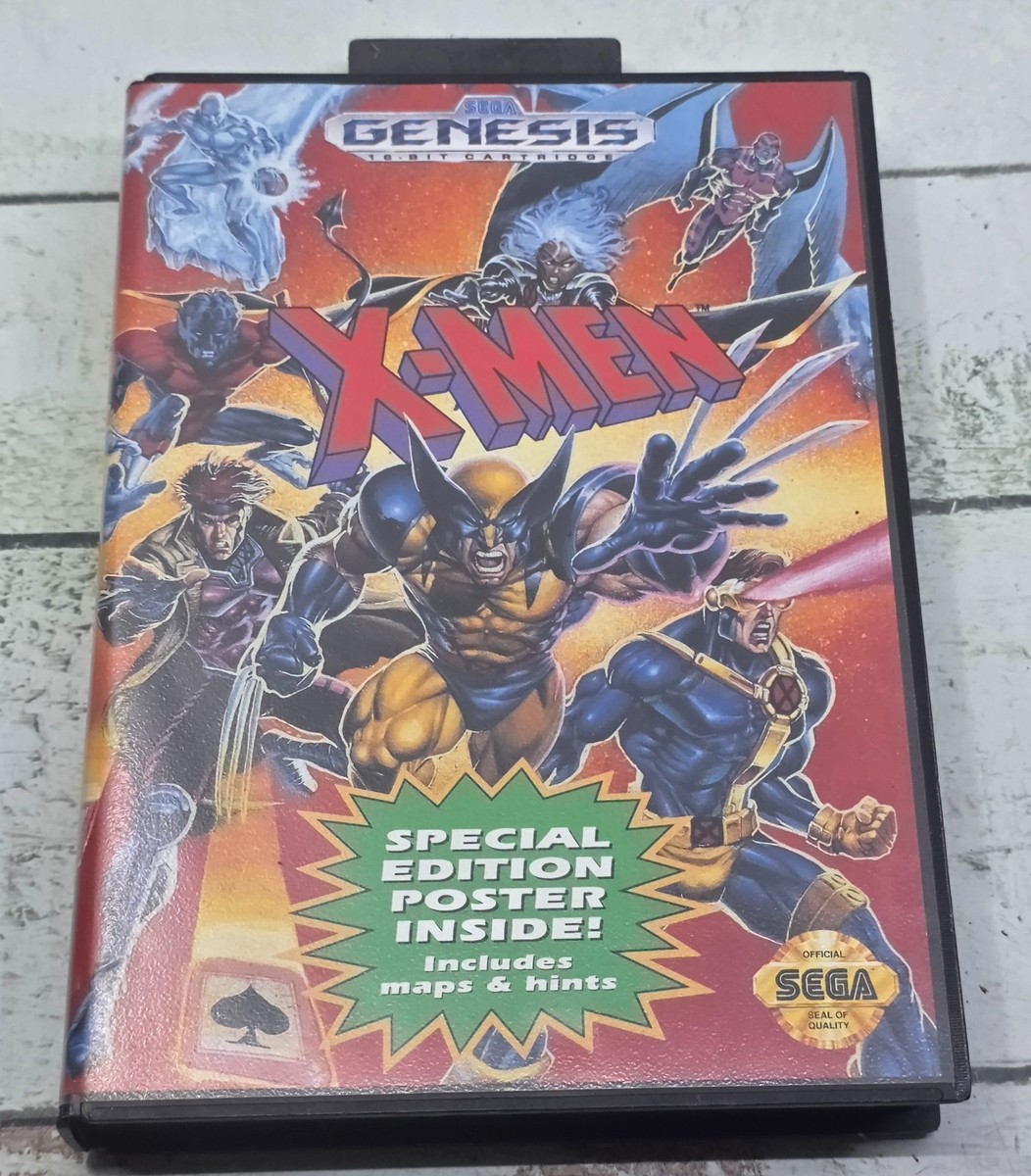 X-Men Sega Genesis 1993 Authentic 16-Bit Retro Marvel Game No
