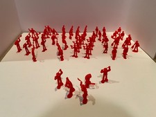 Lot Of 96 Red Plastic Firefighter Toy Figures