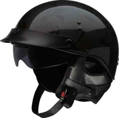 Z1R Vagrant NC Rose Helmet Black Large Drop Down Sun Visor 0103-1453