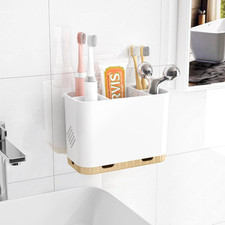 Toothbrush and Toothpaste Holders for Bathrooms Countertop - Detachable 5 Slots