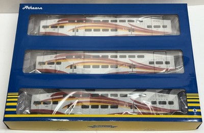 Ho Athearn 29714 BOMBARDIER COACH CAR 3PK NEW MEXICO RAIL RUNNER Commuter Train