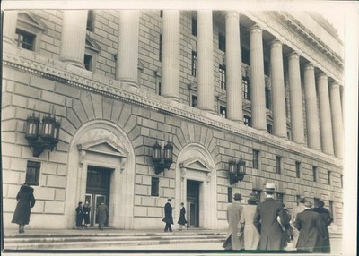 1944 Press Washington DC Architecture Pillars Historic Vintage Press Photo