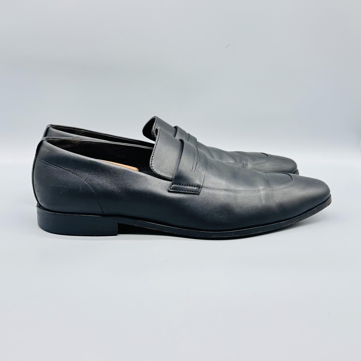 Boss Black Leather Slip-On Loafers Hugo Boss Men main image 3