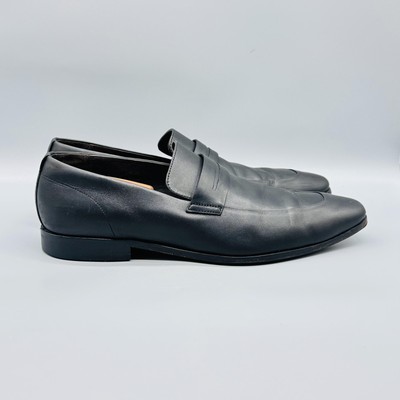 BOSS Hugo Boss Shoes Mens 11 Black Leather Slip On Penny  display picture 2