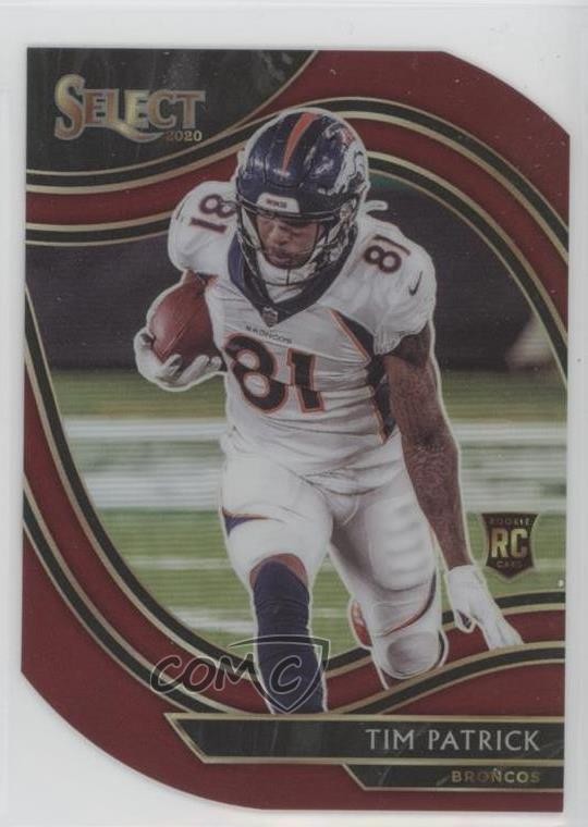 2020 Panini Select Field Level Maroon Prizm Die-Cut Tim Patrick #375 Rookie RC