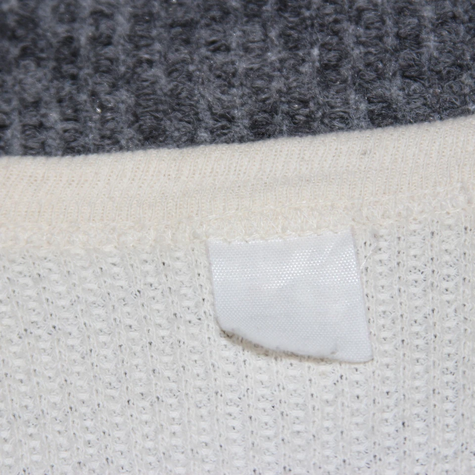 Camisa térmica XL juvenil manga larga crema tejido gofre cuello redondo top Y2K grunge Foto 4 de 4