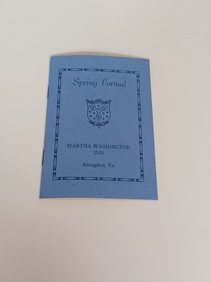 1952 Beta Lambda Zeta Spring Formal Program Martha Washington Inn VA Emory Henry