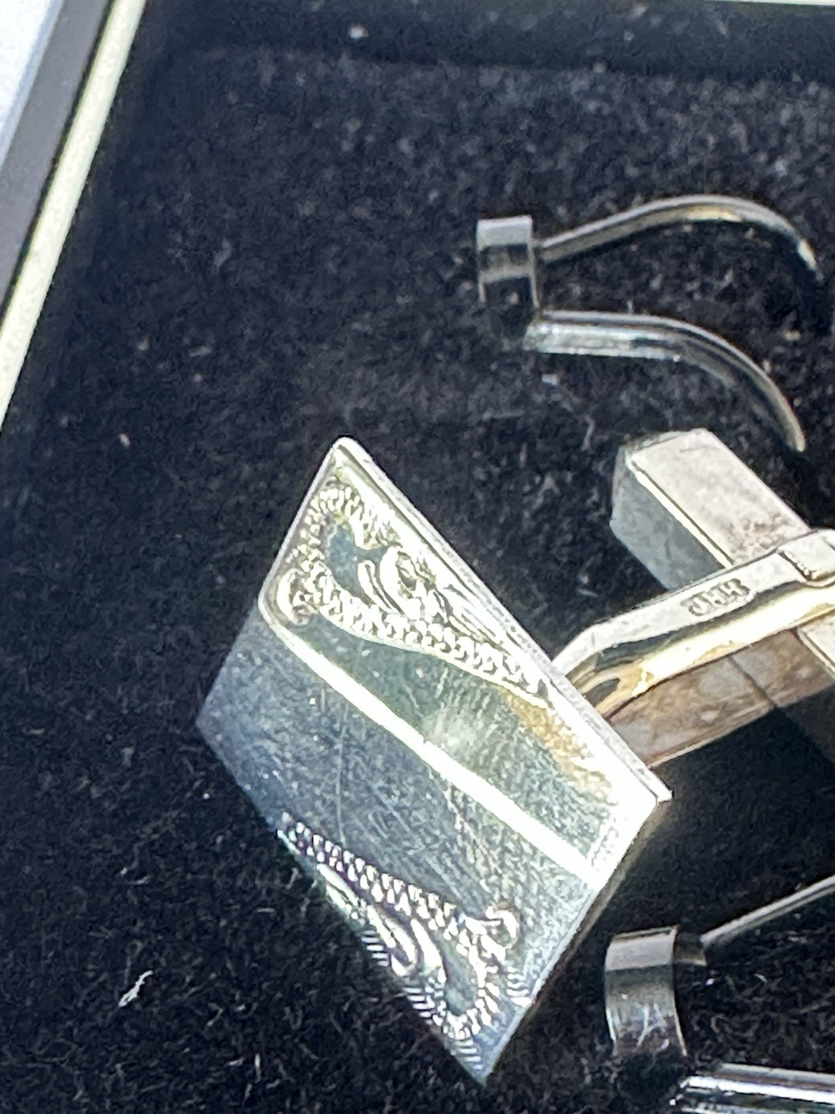 Solid 925 silver Hallmarked Cufflinks Great Quali… - image 5