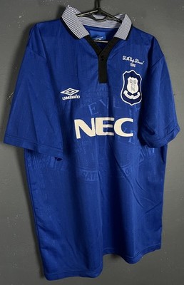 RETRO REPLICA MENS FC EVERTON 1995/1996 HOME SOCCER FOOTBALL SHIRT