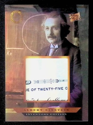 Albert Einstein Jumbo Relic Card 2025 Pieces of the Past Inventors Edition