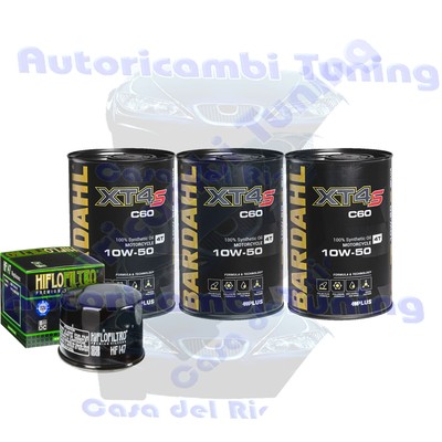 Wartungsset Öl Bardahl XT4S 10W50 Für Yamaha ATV YFM660 RLE Raptor 2003>2004