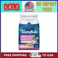 Blue Buffalo Tastefuls Cat Food, Sensitive Stomach, Chicken Brown Rice, 10lb