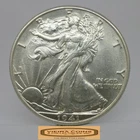 1941-D Walking Liberty Half Dollar, 90% Silver, AU / Uncirculated - #C58398NQ