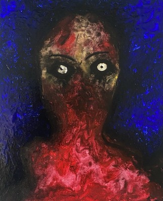 ''Schmelze'' Original Horrorkunst Aquarell, Gouache & Acrylfarbe auf Leinwand