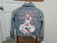 Women's The Unhinged Swiftie Taylor Swift Denim Jacket Sz Xsmall