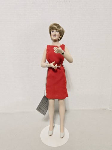 Danbury Mint DIANA PRINCESS OF WALES Porcelain Doll w Red Sleeveless Dress - Picture 1 of 6