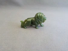 Green Carved Stone Lion Figurine 1 x 2.25 " Animal Extra Small