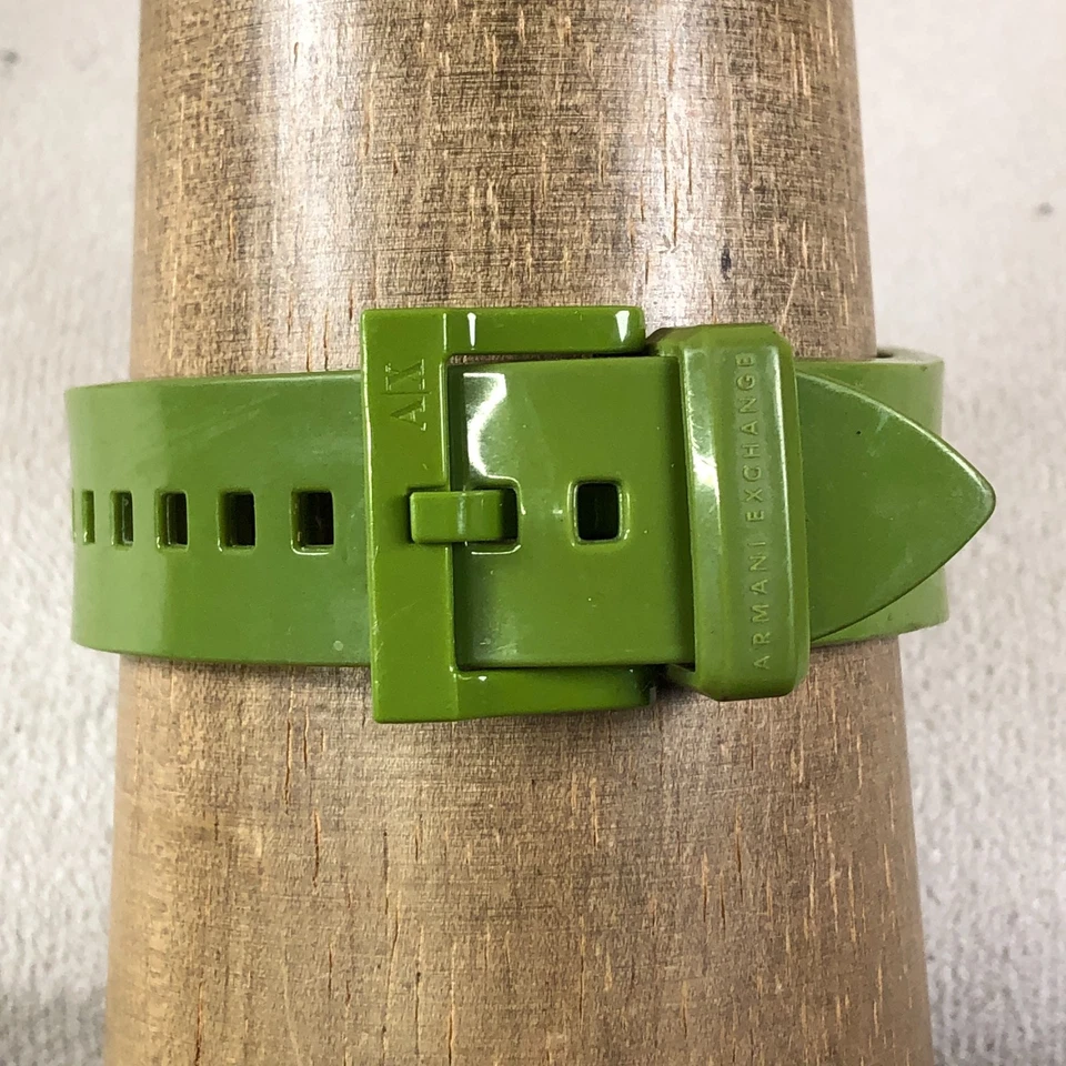 Armani Exchange Men AX1233 Green Silicone Band Quartz Analog 43mm Watch 7 1/4" - Image 4 of 4