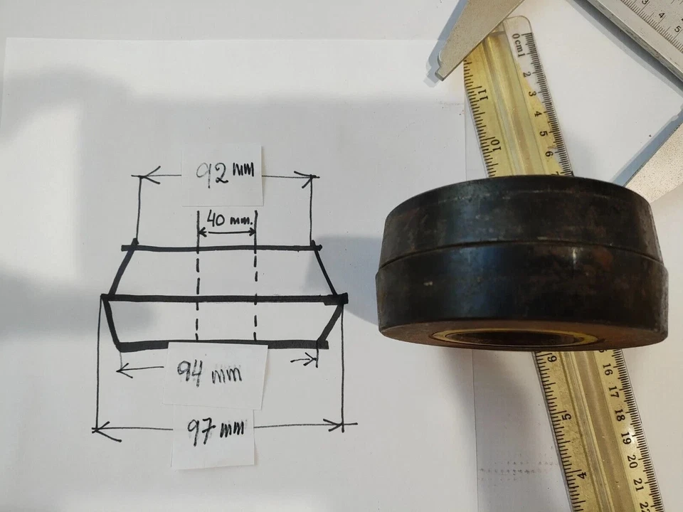 Wheel Balancer centering Dual taper Collet 40 mm Shaft Hunter from 92 to 97 mm - Image 2 of 3