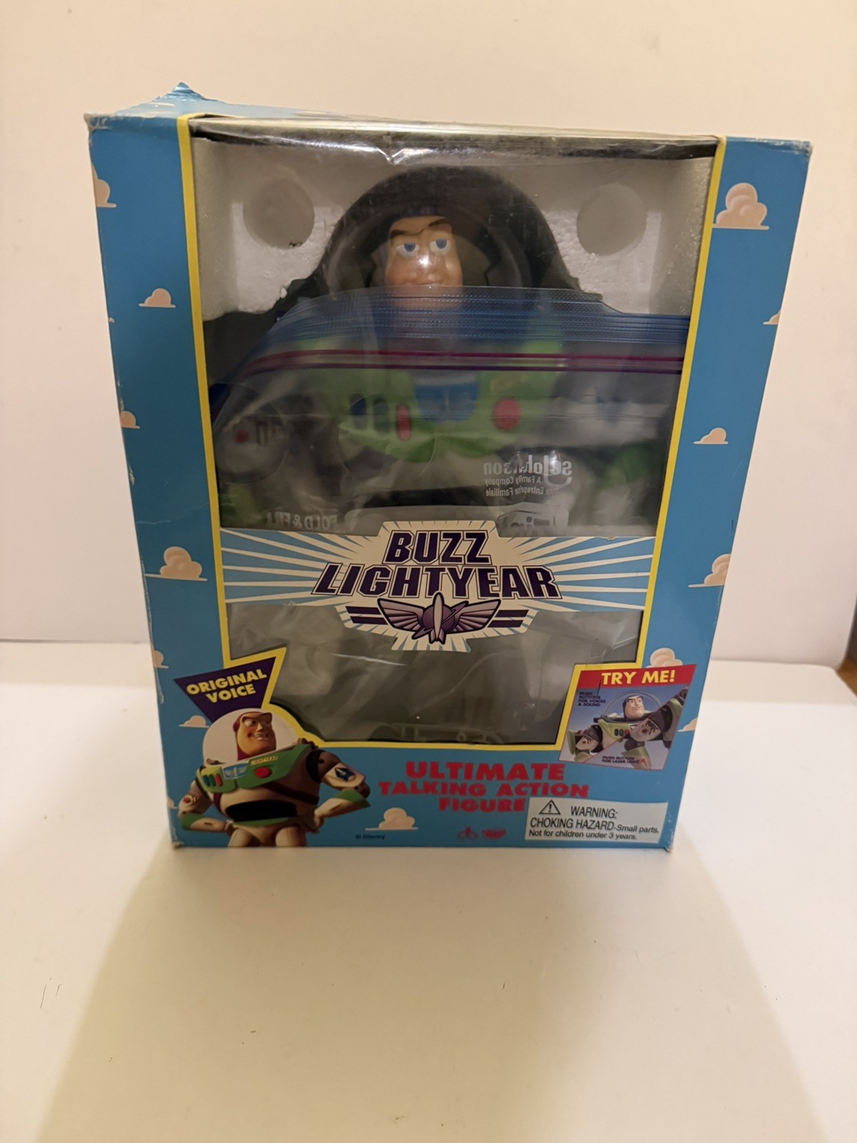 1995 Buzz Lightyear 12"  Talking Action Figure - Think Way Toys- For parts/w Box