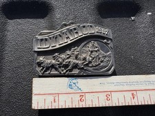 1987 belt buckle, dog race inlditarod