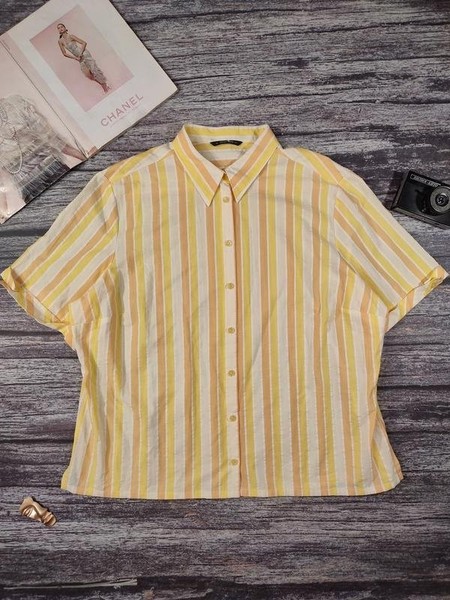 Women ETERNA Shirt White Cotton 50 / 4XL / 58 #3PAW