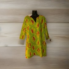Blusa túnica Gretchen Scott caballitos de mar pequeña nueva con etiquetas B1