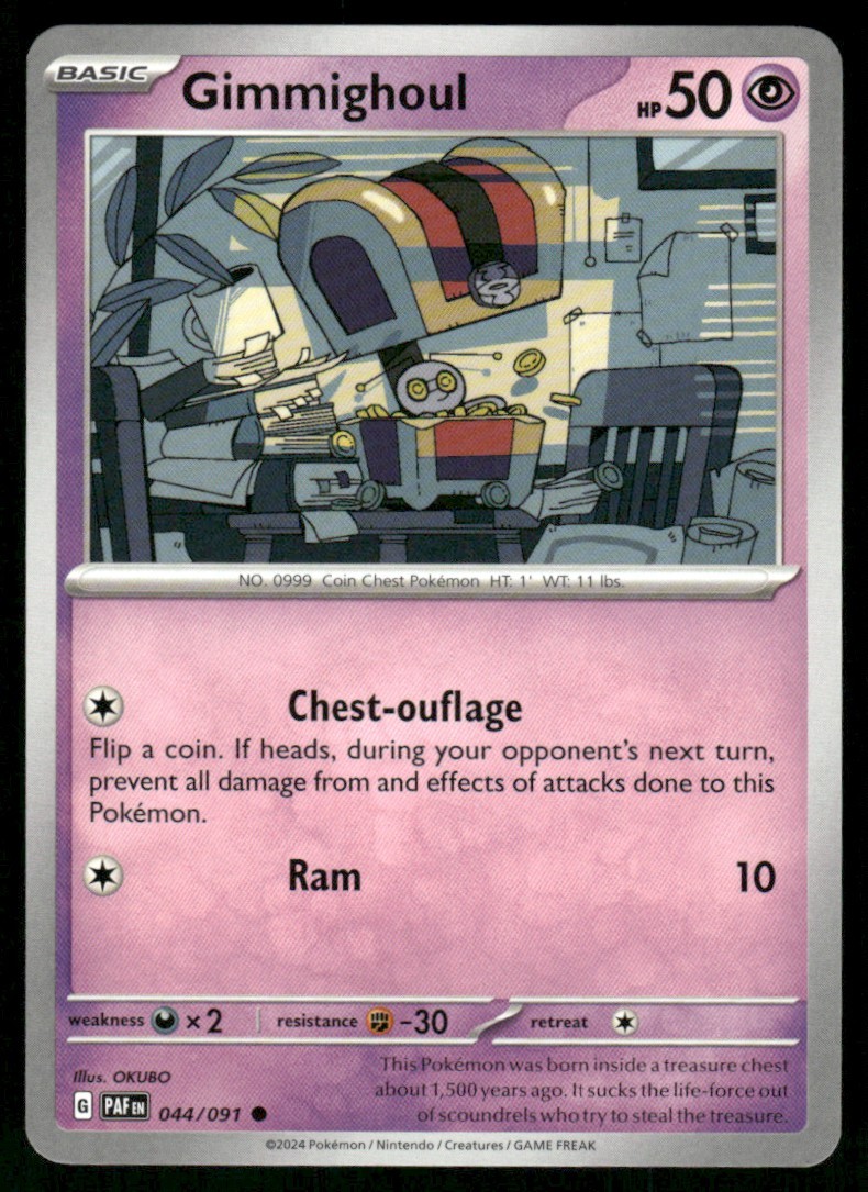 2024 Scarlet & Violet Series - Paldean Fates Gimmighoul Common #44