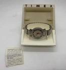 Vtg Timex Self Winding Watch Blue Silver Dial - With Original Box! Great Shape!