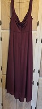 C2- David's Bridal Wine Colored Gown, Size 14, NWT Original Price 129.95.