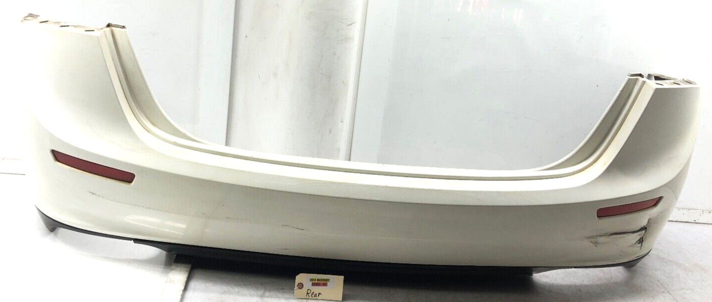 2014-2017 MASERATI GHIBLI REAR BUMPER COVER OEM BIANCO WHITE #DAMAGED.