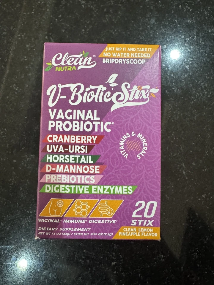 Probiótico vaginal Clean Nutraceuticals V Biotic Stix Foto 4 de 4