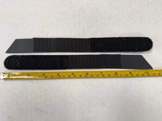 NOS Riedell RS-1000 black roller skate replacement leather hook & loop straps