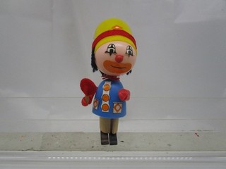 MS:Kapselfiguren HOLZ FILZ D 1983 PINO der CLOWN sehr guter Zustand