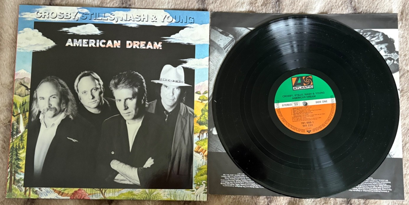 CROSBY STILLS NASH & YOUNG - American Dream : 12"" Lp Vinyl  1988